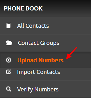 the Upload numbers icon